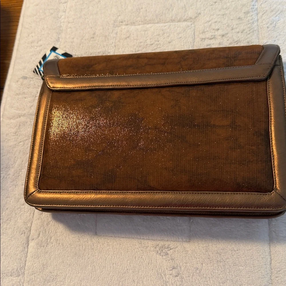 Elegant Brown Leather Men's Briefcase
